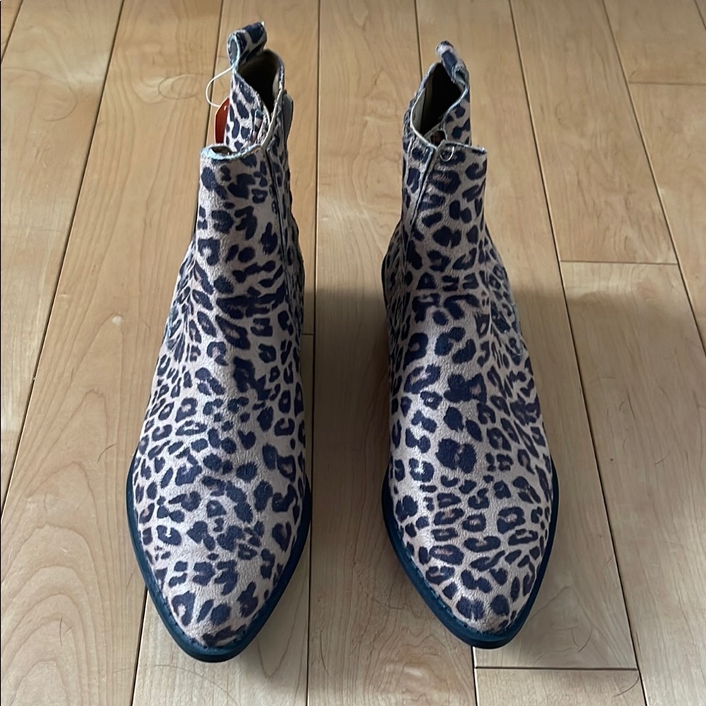 Leopard Print Ankle Boots